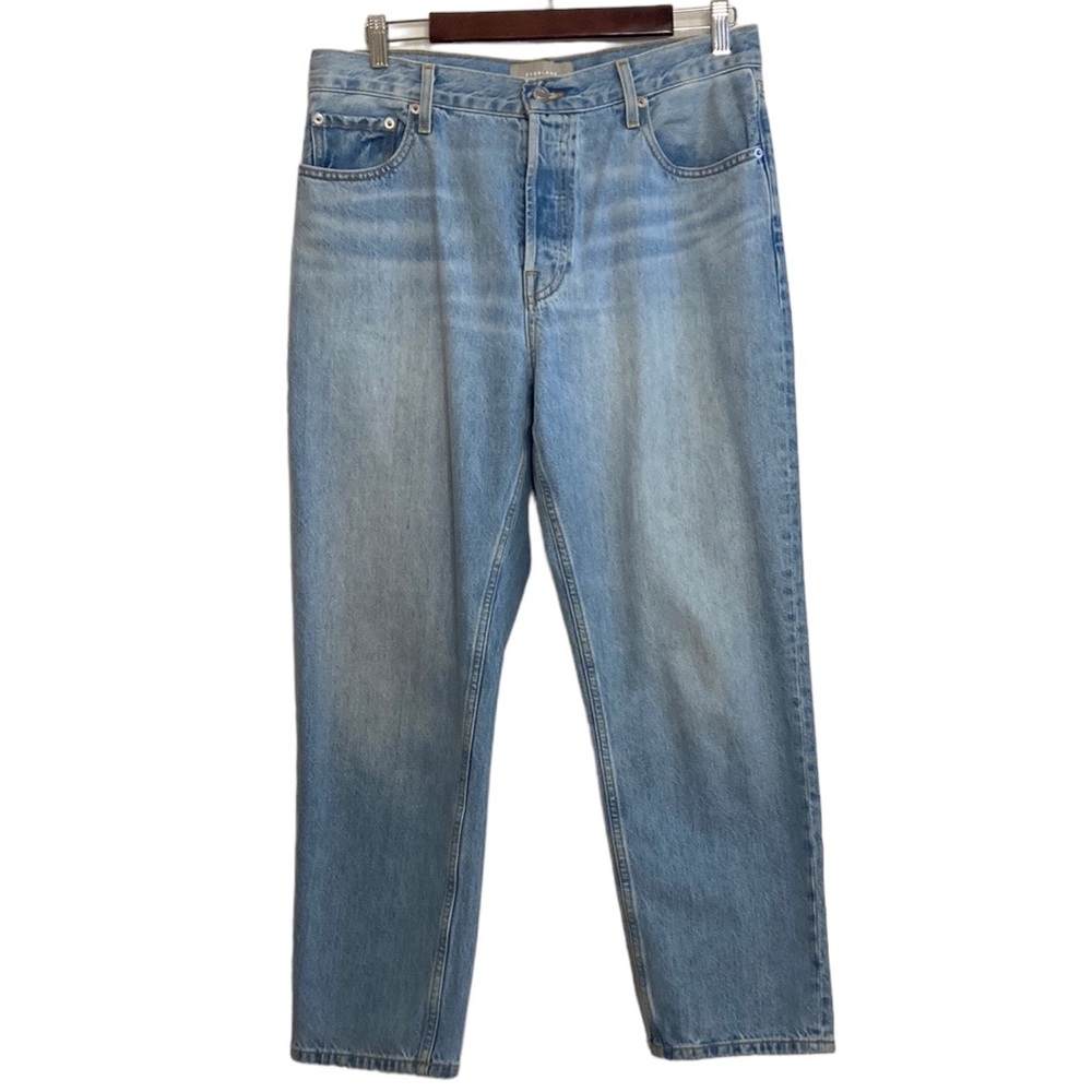 Everlane The 90s Cheeky Jean Womens 31 Ankle Light Blue High Waist Straight Leg